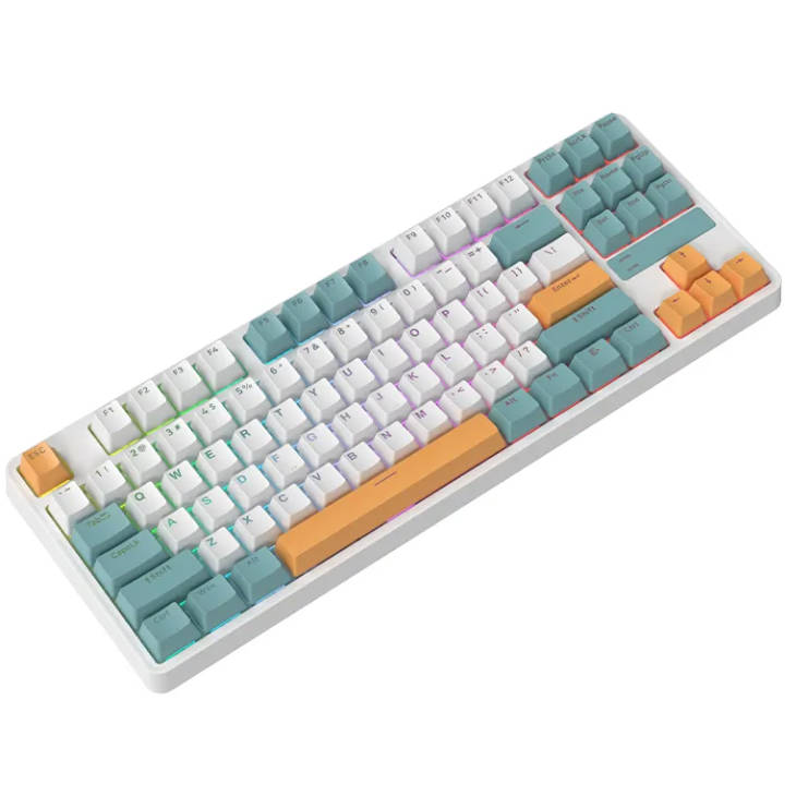 3-Mode 87 Keys Mechanical Keyboard with Wireless Knob Gasket Mount